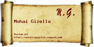 Mohai Gizella névjegykártya